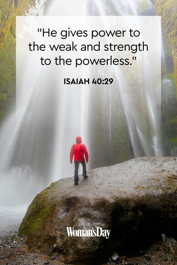 He gives power to the weak and strength to the powerless
