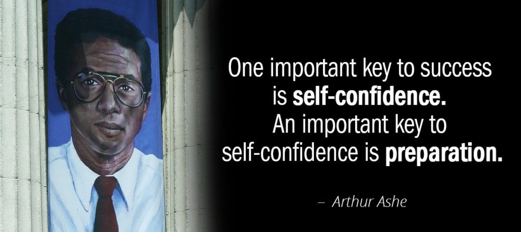 One important key to success is self confidence. An important key to self confidence is preparation.