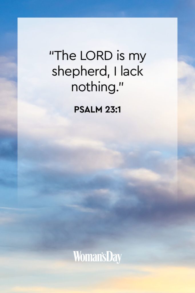 The LORD is my shepherd I lack nothing