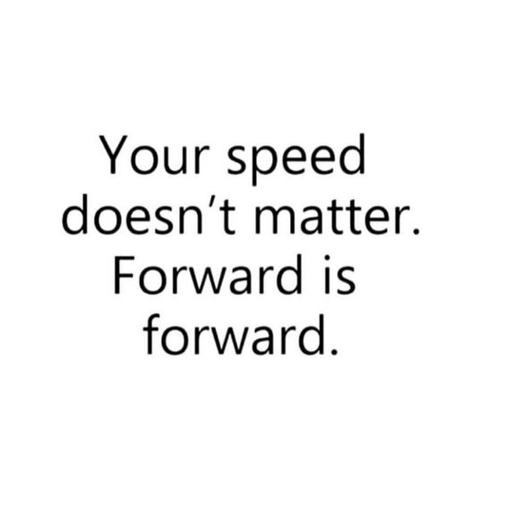 your speed doesnt matter. forward is forward