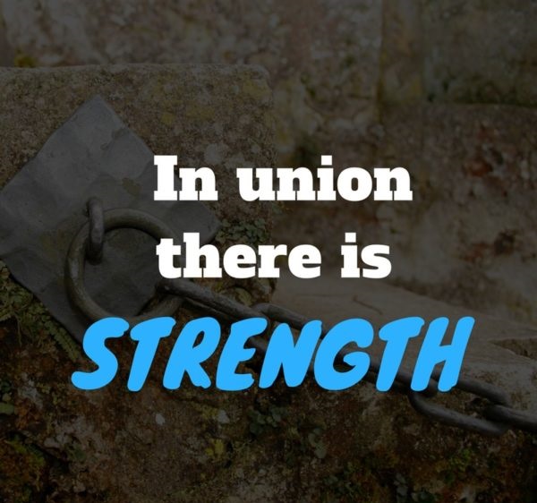 In union there is strength.” Aesop