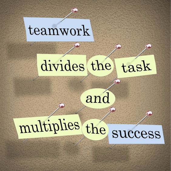 Teamwork divides the task and multiplies the success.”