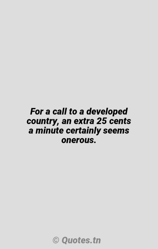 For a call to a developed country