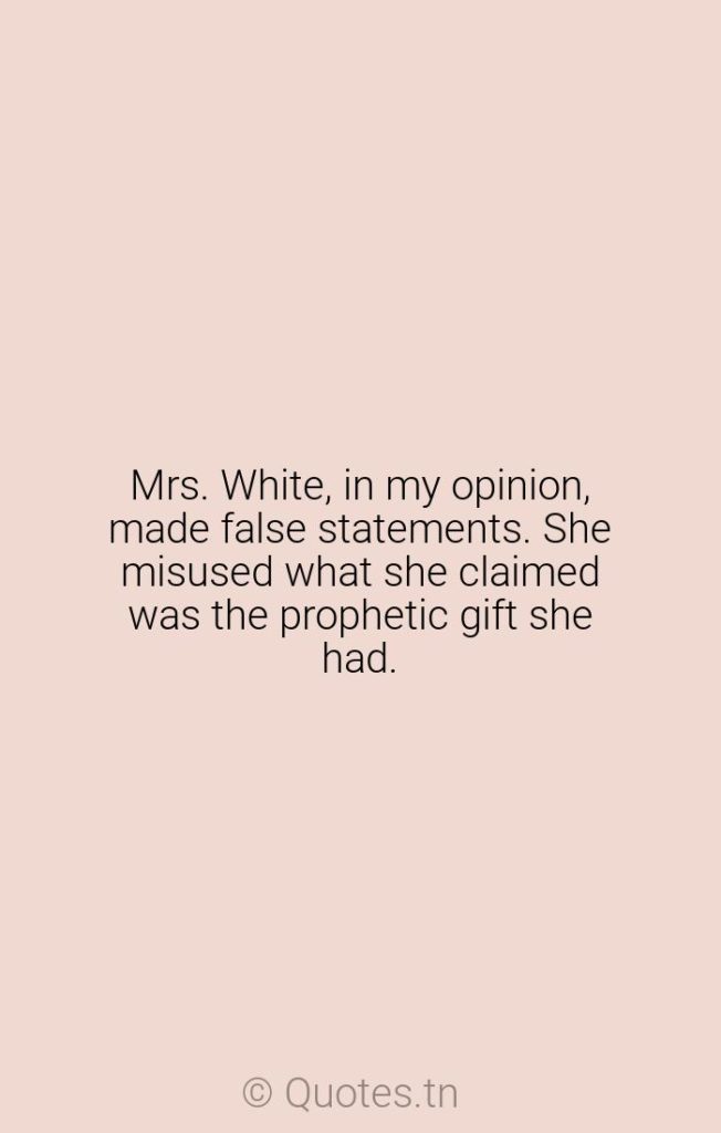 Mrs. White