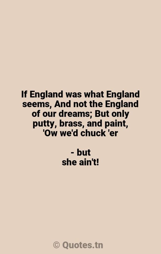 If England was what England seems