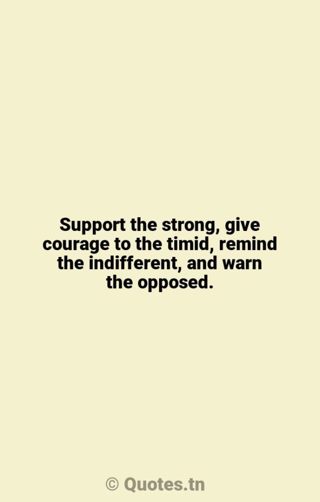 Support the strong