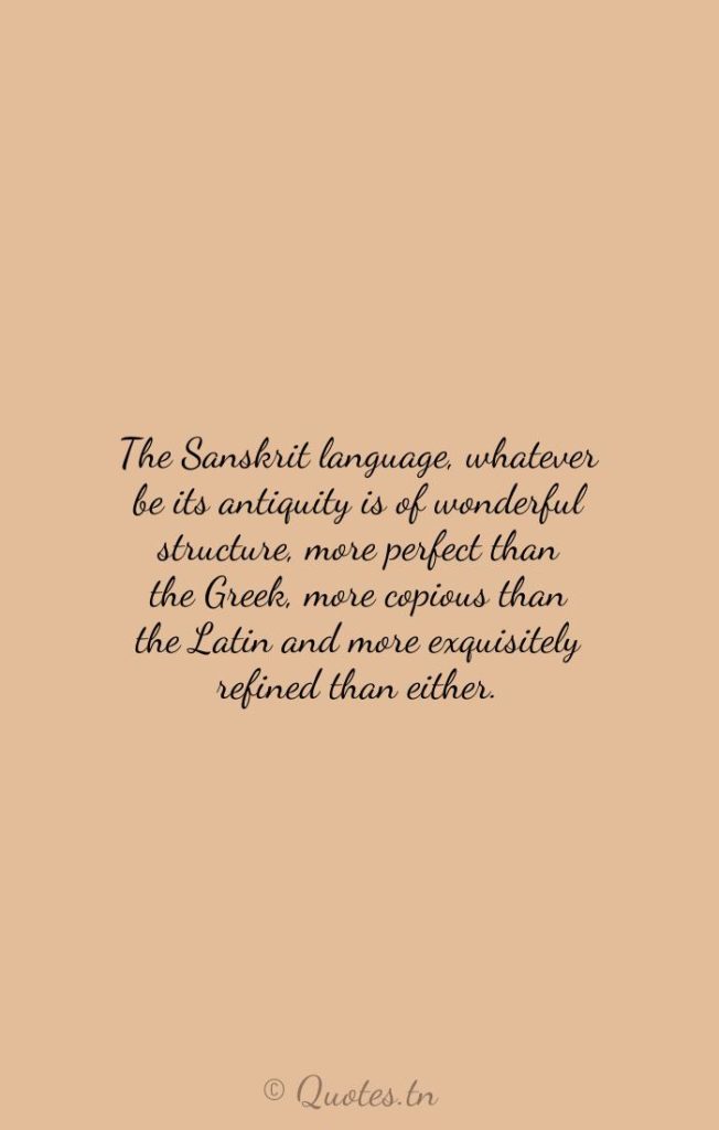 The Sanskrit language