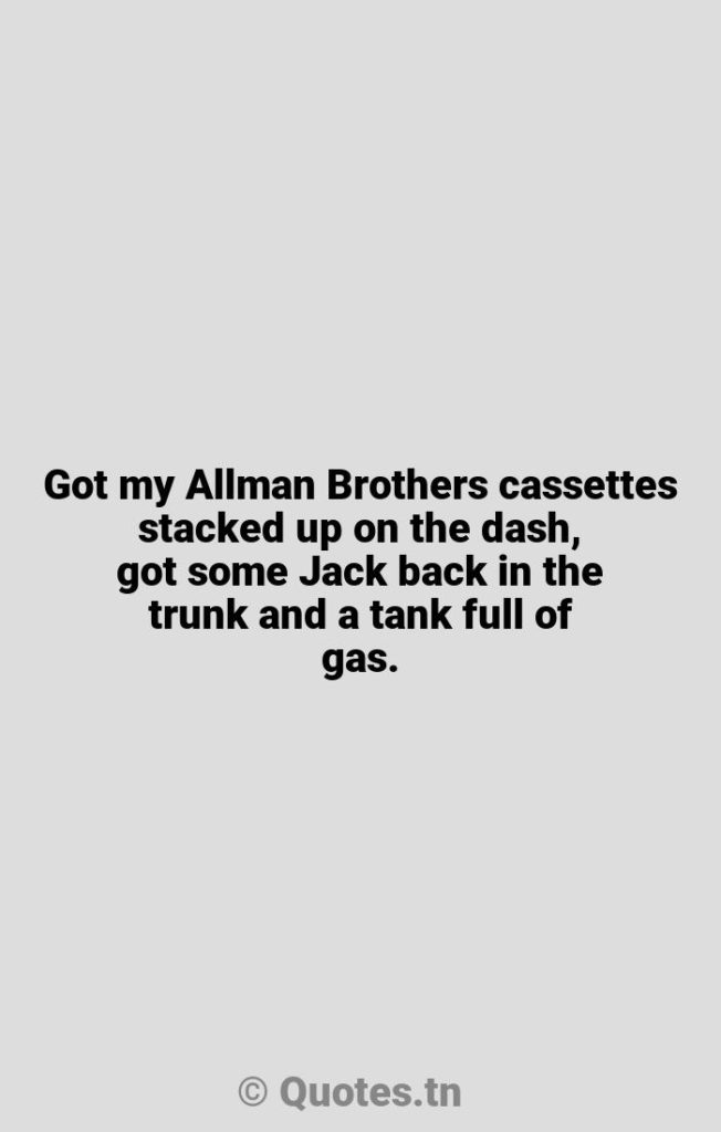 Got my Allman Brothers cassettes stacked up on the dash