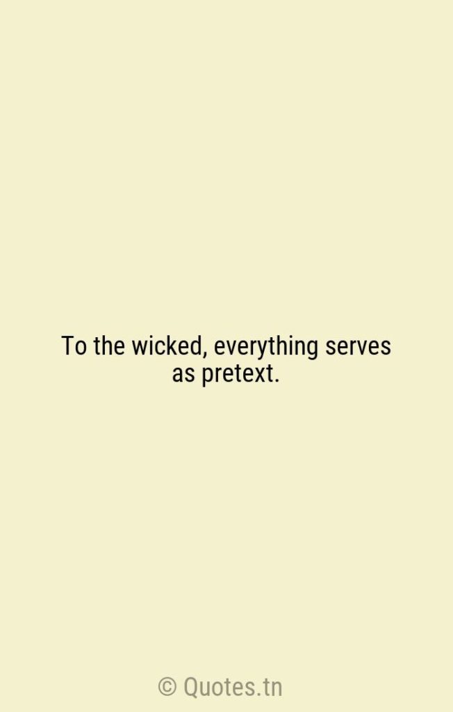 To the wicked