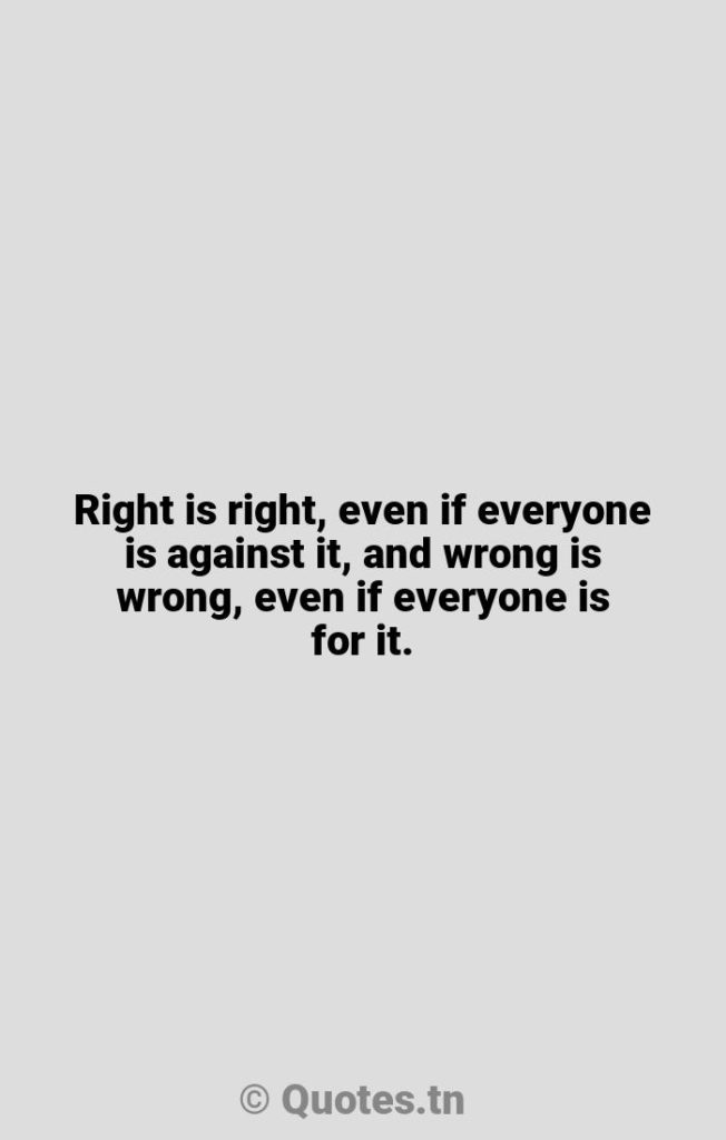 Right is right