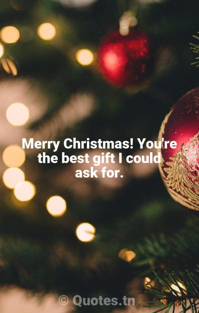 Merry Christmas! You're the best gift I could ask for. - Romantic Christmas by